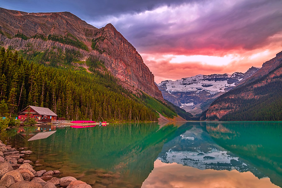 Lake Louise, Ouest Canadien en petit groupe