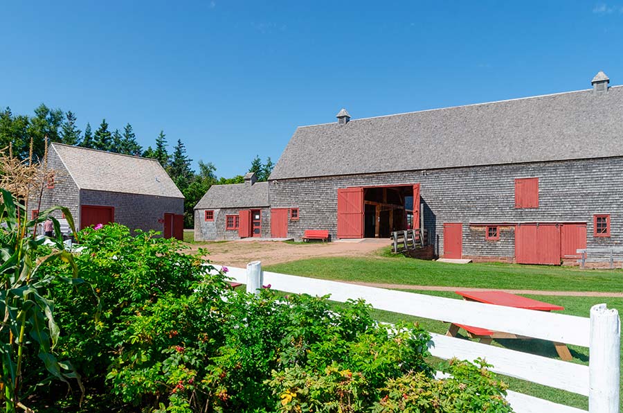 Ferme maison aux pignons verts